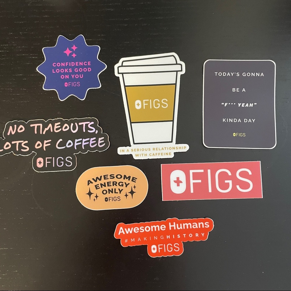 FIGS Scrubs 7 piece sticker bundle!